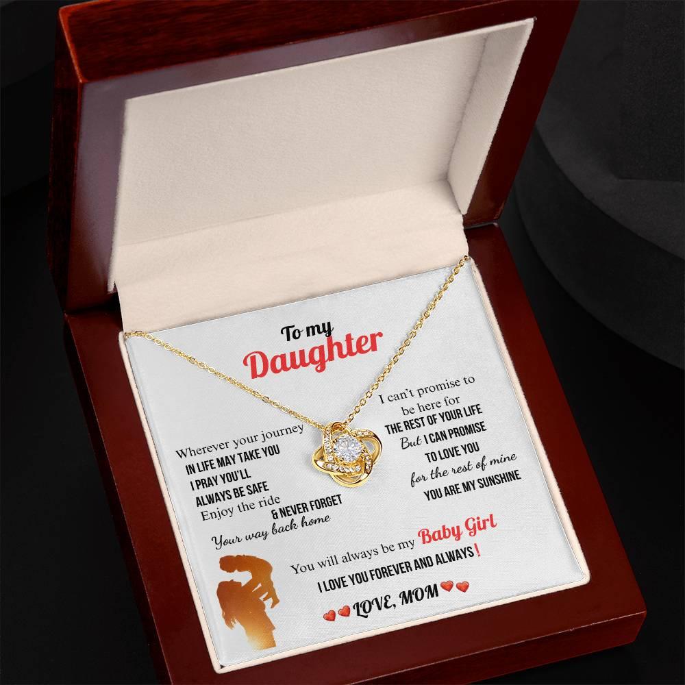 A Letter To My Daughter - Love Knot Necklace - Gift Set - SLDDL0132