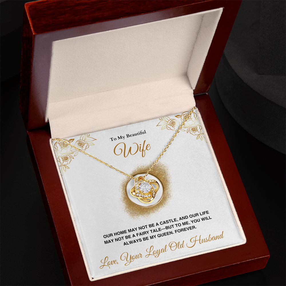 A Letter To My Wife - Love Knot Necklace - Gift Set - SLDDL0141