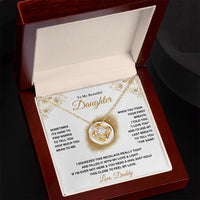 To My Beautiful Daughter - Love Knot Necklace - Gift Set - SLDDL0090 - Sunshine Letters Co