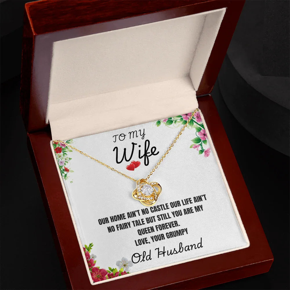 To My Wife - Love Knot Necklace - Gift Set - SLDDL0097 - Sunshine Letters Co
