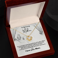 A Letter To My Loving Mother - Love Knot Necklace - Gift Set - SLDDL0140