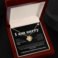 I am sorry - Love Knot Necklace - Gift Set - SLDDL0115 - Sunshine Letters Co