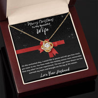 To My Beautiful Wife - Love Knot Necklace - Gift Set - SLDDL0050 - Sunshine Letters Co