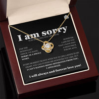 I am sorry - Love Knot Necklace - Gift Set - SLDDL0115 - Sunshine Letters Co