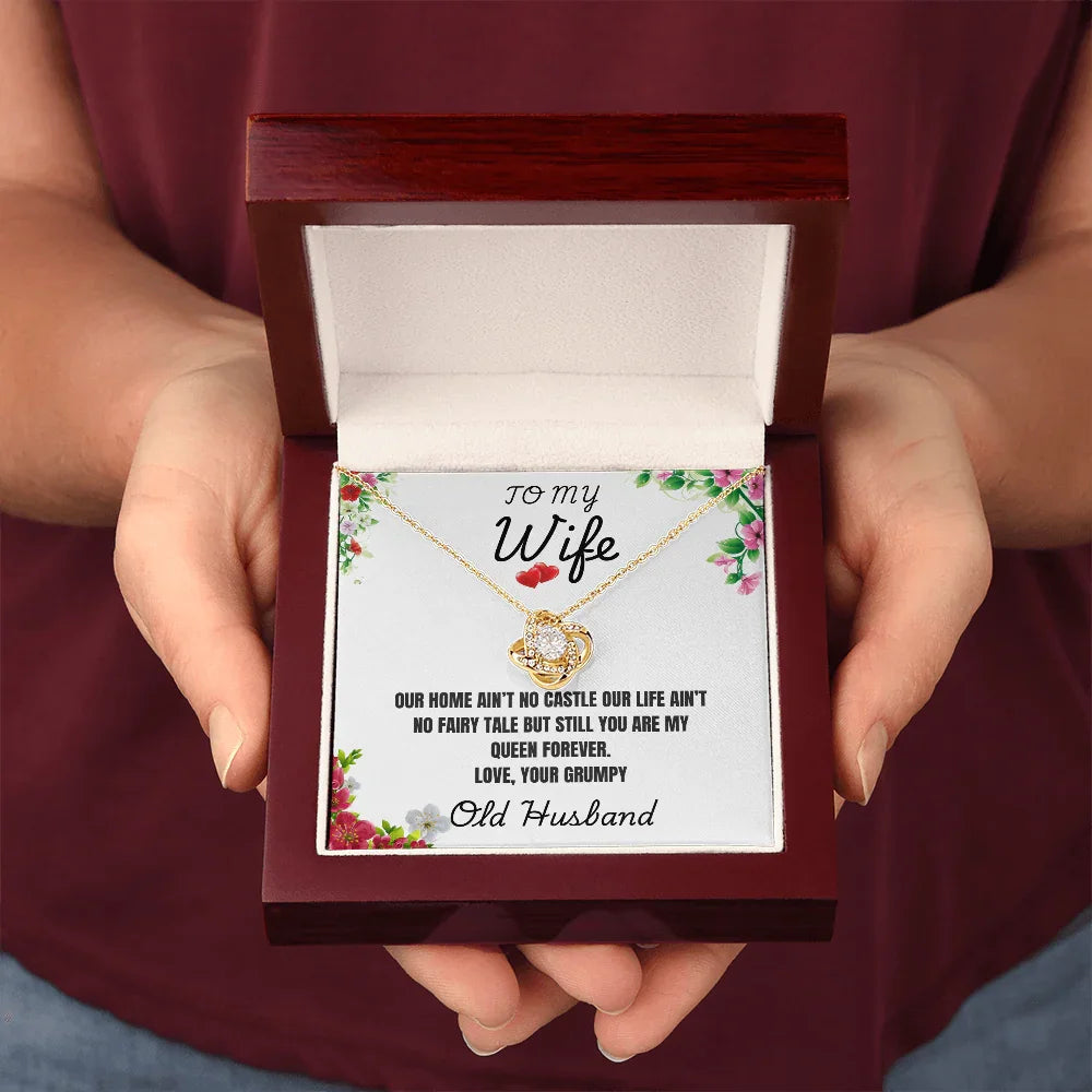 To My Wife - Love Knot Necklace - Gift Set - SLDDL0097 - Sunshine Letters Co
