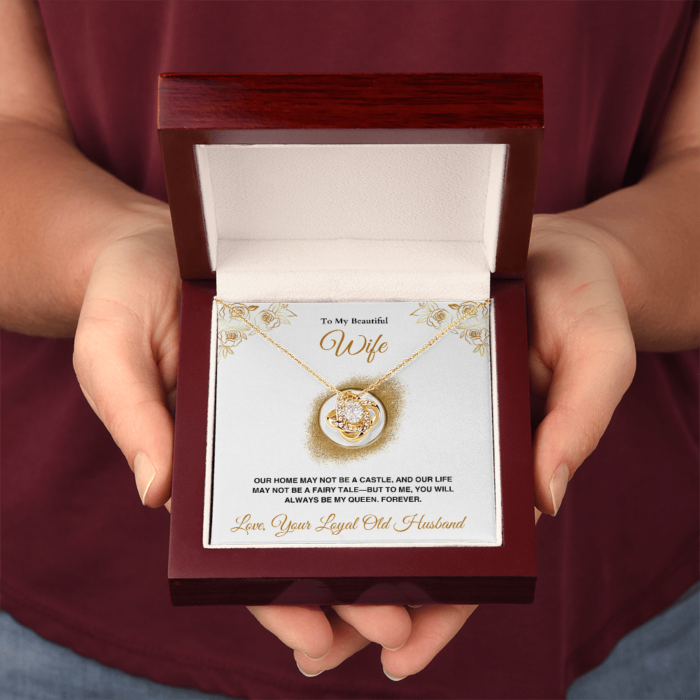 A Letter To My Wife - Love Knot Necklace - Gift Set - SLDDL0141