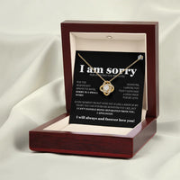 I am sorry - Love Knot Necklace - Gift Set - SLDDL0115 - Sunshine Letters Co