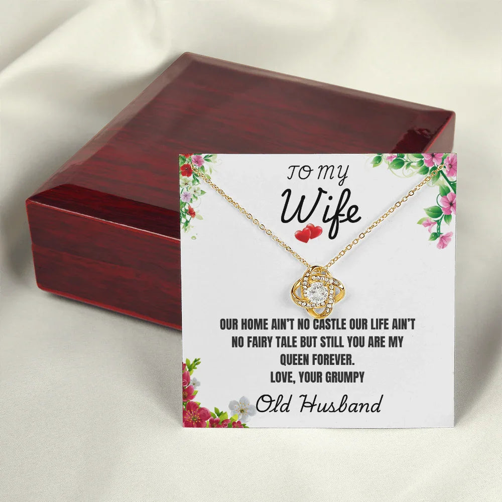 To My Wife - Love Knot Necklace - Gift Set - SLDDL0097 - Sunshine Letters Co