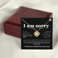 I am sorry - Love Knot Necklace - Gift Set - SLDDL0115 - Sunshine Letters Co
