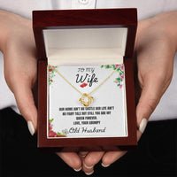To My Wife - Love Knot Necklace - Gift Set - SLDDL0097 - Sunshine Letters Co