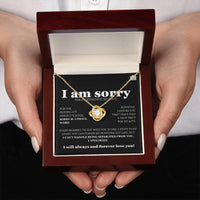 I am sorry - Love Knot Necklace - Gift Set - SLDDL0115 - Sunshine Letters Co