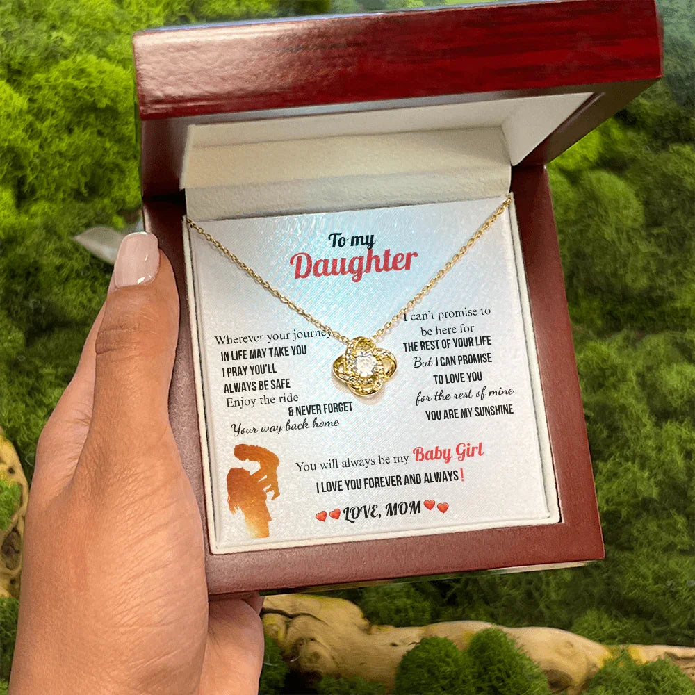 A Letter To My Daughter - Love Knot Necklace - Gift Set - SLDDL0132