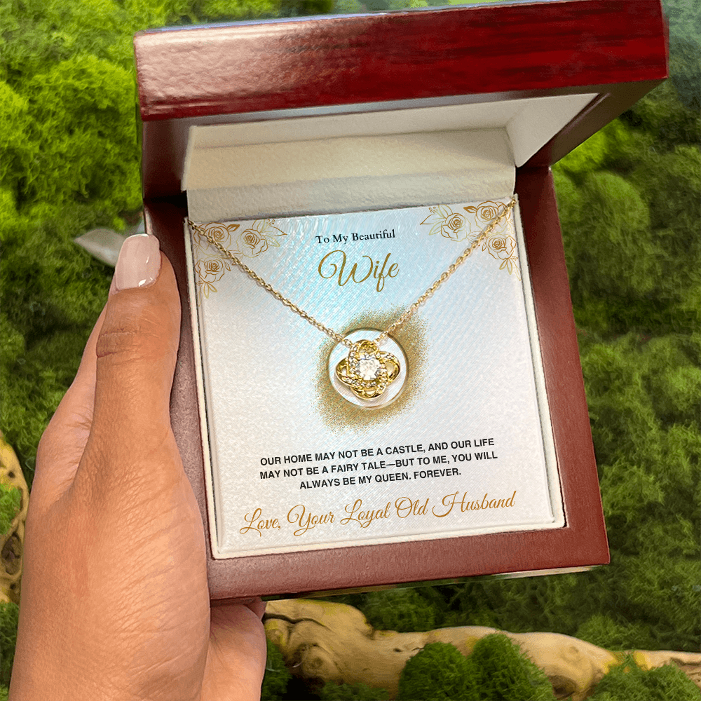 A Letter To My Wife - Love Knot Necklace - Gift Set - SLDDL0141