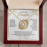 To My Beautiful Daughter - Love Knot Necklace - Gift Set - SLDDL0090 - Sunshine Letters Co
