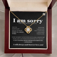 I am sorry - Love Knot Necklace - Gift Set - SLDDL0115 - Sunshine Letters Co