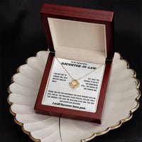 To My Beautiful Daughter-in-Law - Love Knot Necklace Gift Set - SLDDL0019 - Sunshine Letters Co