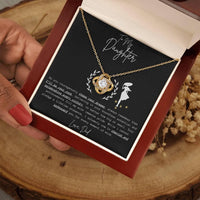 To My Daughter - Love Knot Necklace Gift Set - SLDDL0045 - Sunshine Letters Co