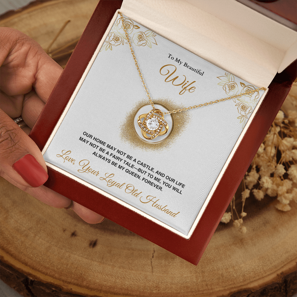 A Letter To My Wife - Love Knot Necklace - Gift Set - SLDDL0141