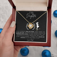 To My Daughter - Love Knot Necklace Gift Set - SLDDL0045 - Sunshine Letters Co