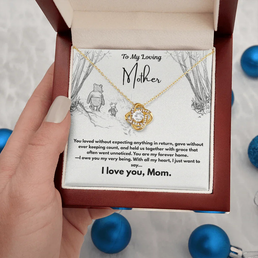 A Letter To My Loving Mother - Love Knot Necklace - Gift Set - SLDDL0140