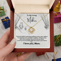 A Letter To My Loving Mother - Love Knot Necklace - Gift Set - SLDDL0140