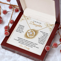 To My Beautiful Daughter - Love Knot Necklace - Gift Set - SLDDL0090 - Sunshine Letters Co