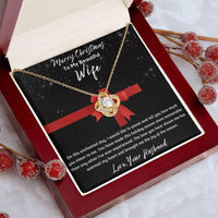To My Beautiful Wife - Love Knot Necklace - Gift Set - SLDDL0050 - Sunshine Letters Co