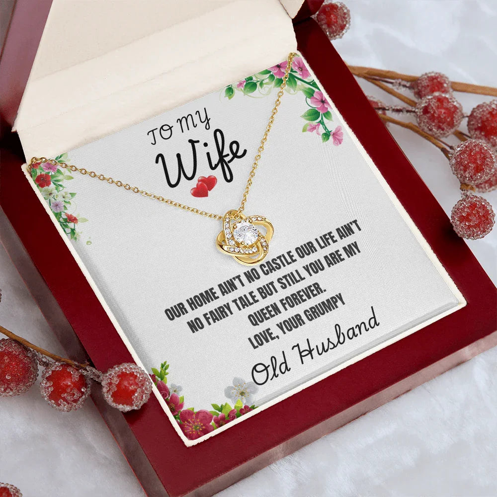 To My Wife - Love Knot Necklace - Gift Set - SLDDL0097 - Sunshine Letters Co