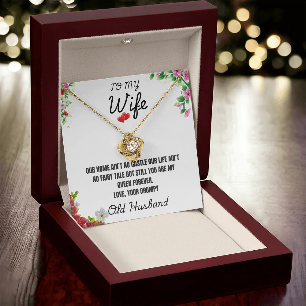 To My Wife - Love Knot Necklace - Gift Set - SLDDL0097 - Sunshine Letters Co
