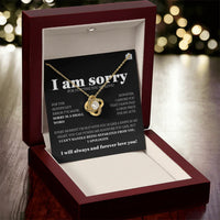 I am sorry - Love Knot Necklace - Gift Set - SLDDL0115 - Sunshine Letters Co