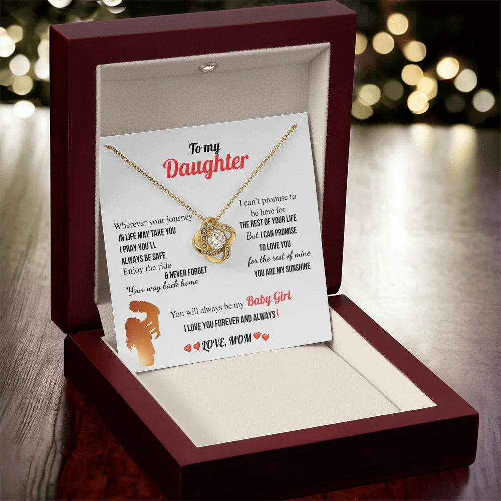 A Letter To My Daughter - Love Knot Necklace - Gift Set - SLDDL0132