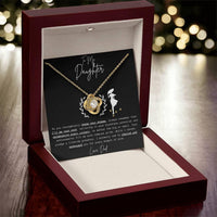 To My Daughter - Love Knot Necklace Gift Set - SLDDL0045 - Sunshine Letters Co