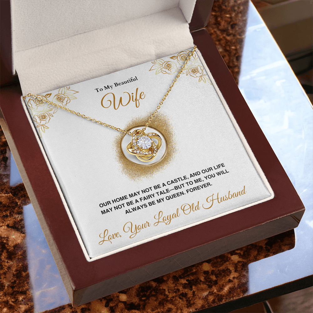 A Letter To My Wife - Love Knot Necklace - Gift Set - SLDDL0141