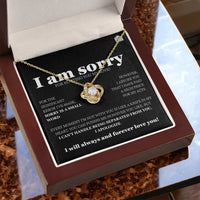 I am sorry - Love Knot Necklace - Gift Set - SLDDL0115 - Sunshine Letters Co