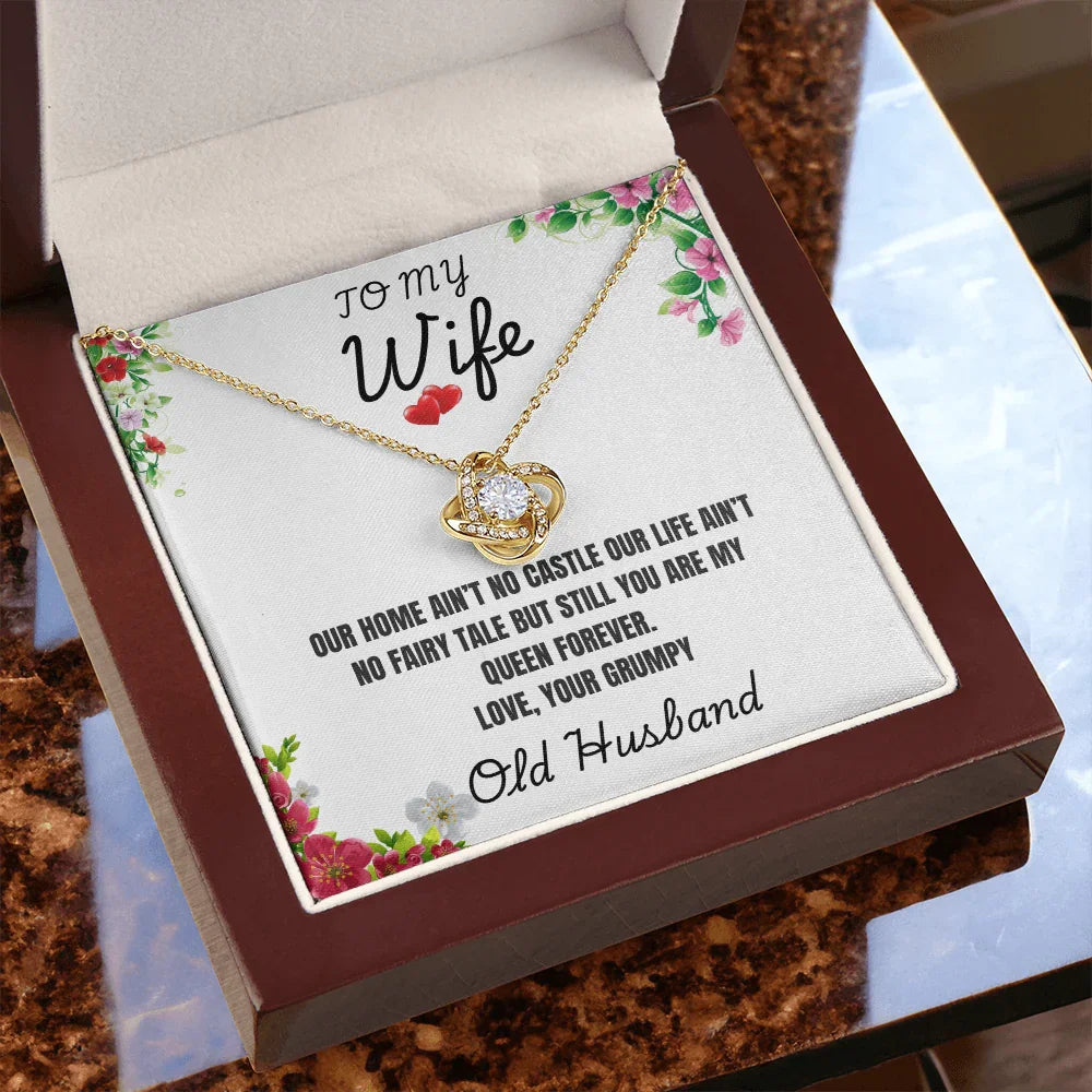 To My Wife - Love Knot Necklace - Gift Set - SLDDL0097 - Sunshine Letters Co