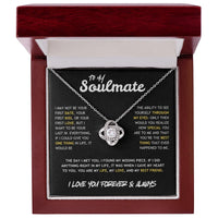 To My Soulmate - Love Knot Necklace - Gift Set - SLDDL0087 - Sunshine Letters Co