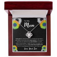 To My Mom - Love Knot Necklace - Gift Set - SLDDL0106 - Sunshine Letters Co