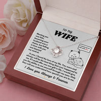 To My Wife - Love Knot Necklace - Gift Set - SLDDL0104 - Sunshine Letters Co