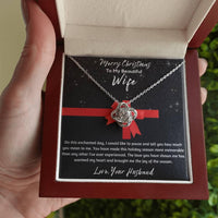 To My Beautiful Wife - Love Knot Necklace - Gift Set - SLDDL0048 - Sunshine Letters Co