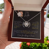 To My Wife - Love Knot Necklace - Gift Set - SLDDL0058 - Sunshine Letters Co
