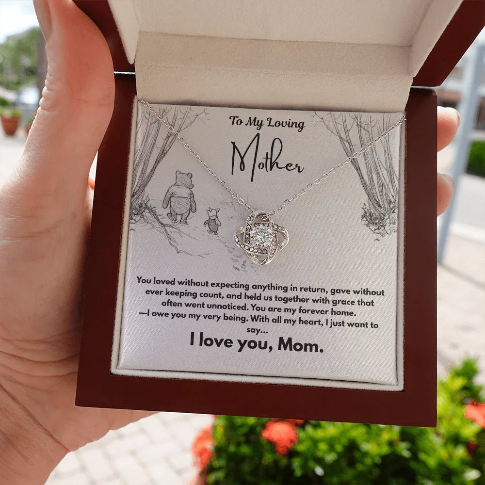 A Letter To My Loving Mother - Love Knot Necklace - Gift Set - SLDDL0139