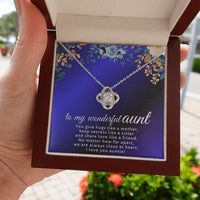 To My Wonderful Aunt - Love Knot Necklace - Gift Set - SLDDL0121 - Sunshine Letters Co