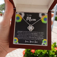 To My Mom - Love Knot Necklace - Gift Set - SLDDL0106 - Sunshine Letters Co