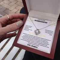 To My Beautiful Granddaughter - Love Knot Necklace Gift Set - SLDDL0012 - Sunshine Letters Co
