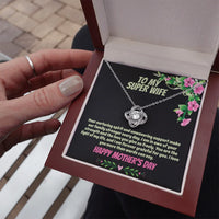 To My Super Wife - Love Knot Necklace - Gift Set - SLPMAE0004 - Sunshine Letters Co