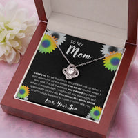 To My Mom - Love Knot Necklace - Gift Set - SLDDL0106 - Sunshine Letters Co