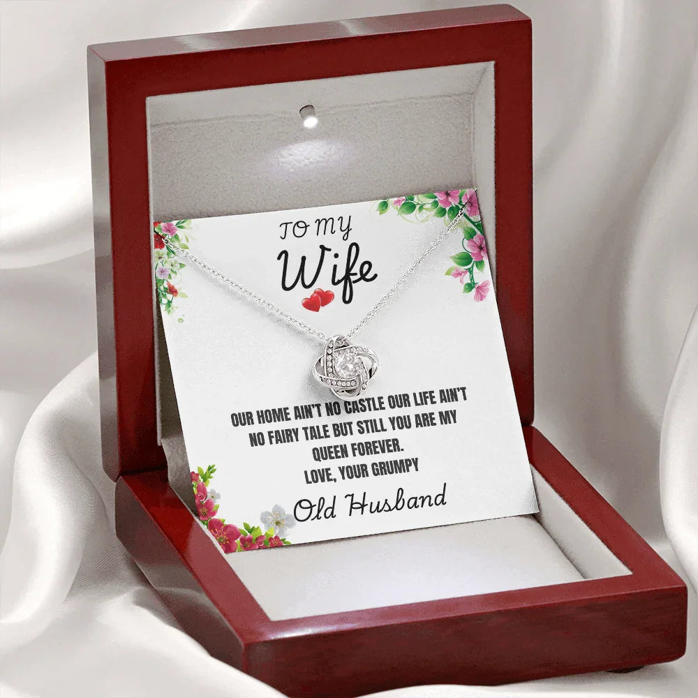 To My Wife - Love Knot Necklace - Gift Set - SLDDL0081 - Sunshine Letters Co