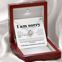I am sorry - Love Knot Necklace - Gift Set - SLDDL0112 - Sunshine Letters Co