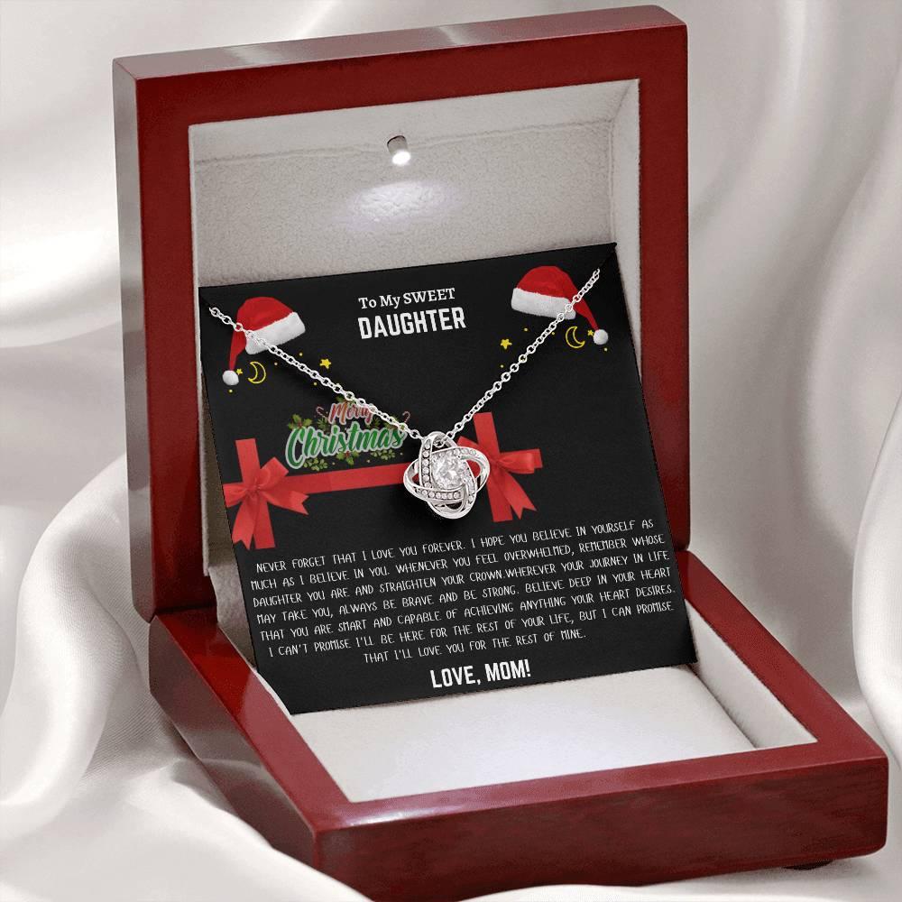 To My SWEET Daughter - Love Knot Necklace Gift Set - SLDDL0051 - Sunshine Letters Co