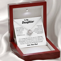 To My Daughter - Love Knot Necklace - Gift Set - SLDDL0091 - Sunshine Letters Co